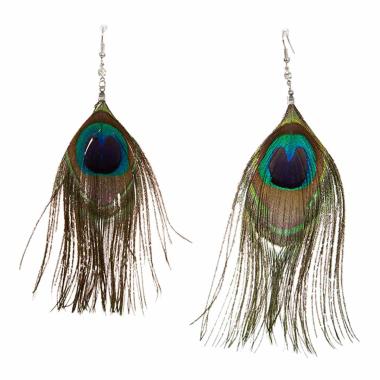 Orecchini con Piuma Pavone cm.15 |Orlob
