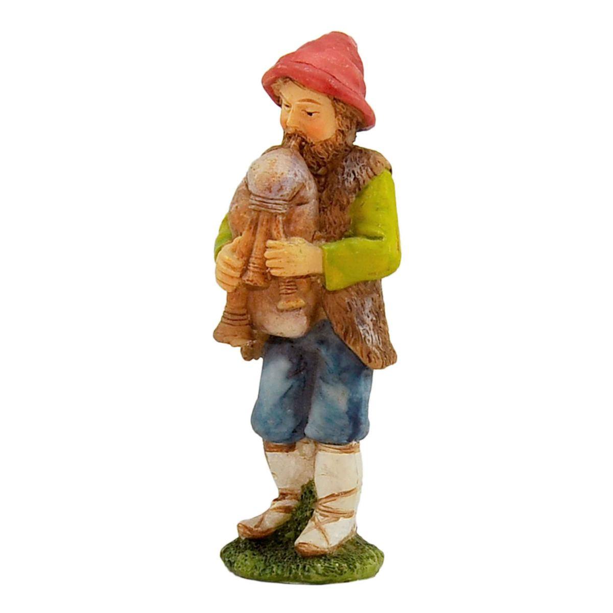 Statua cm.10 Zampognaro | Rossi Rosa