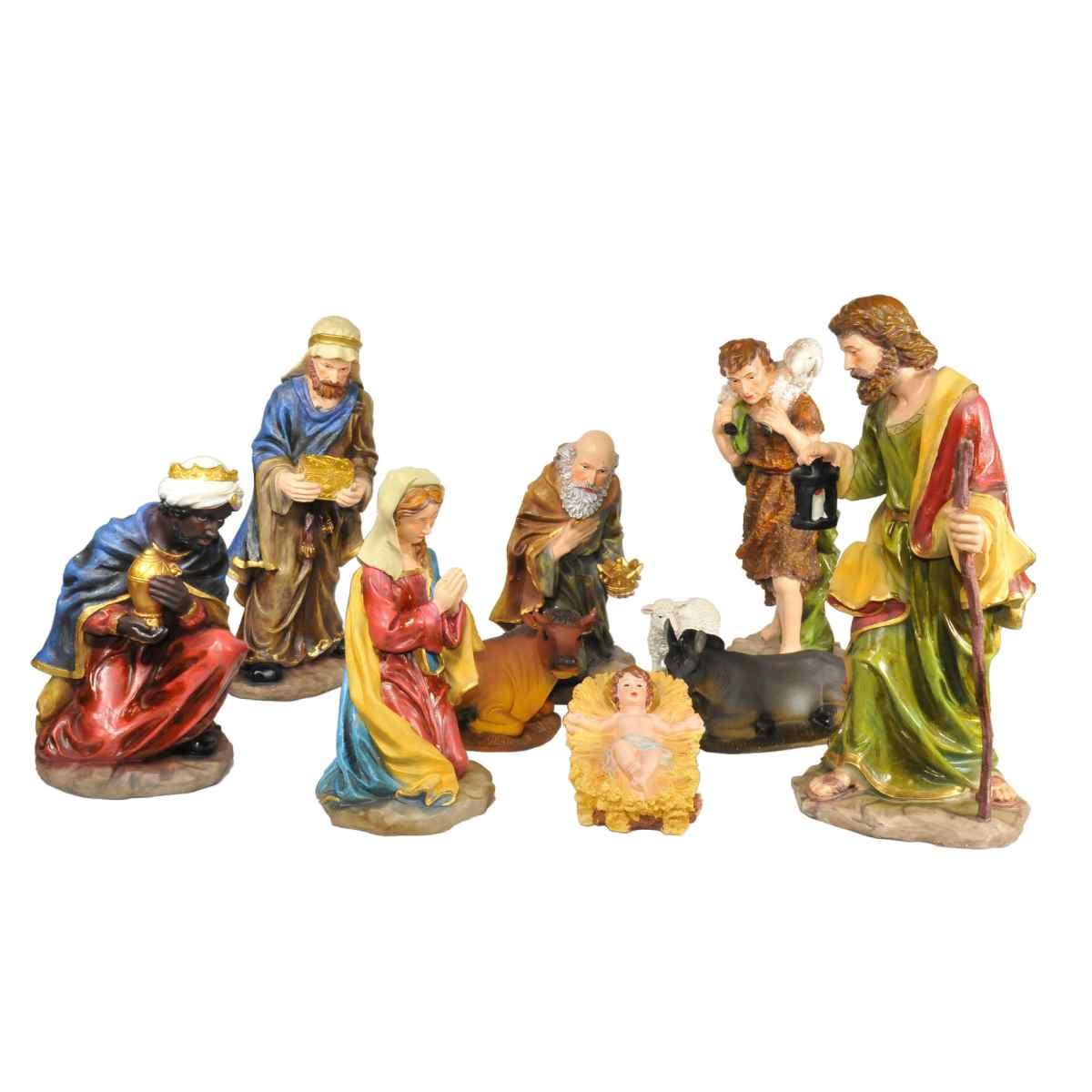 Nativit cm.50 Set da 10 Pz. | Rossi Rosa