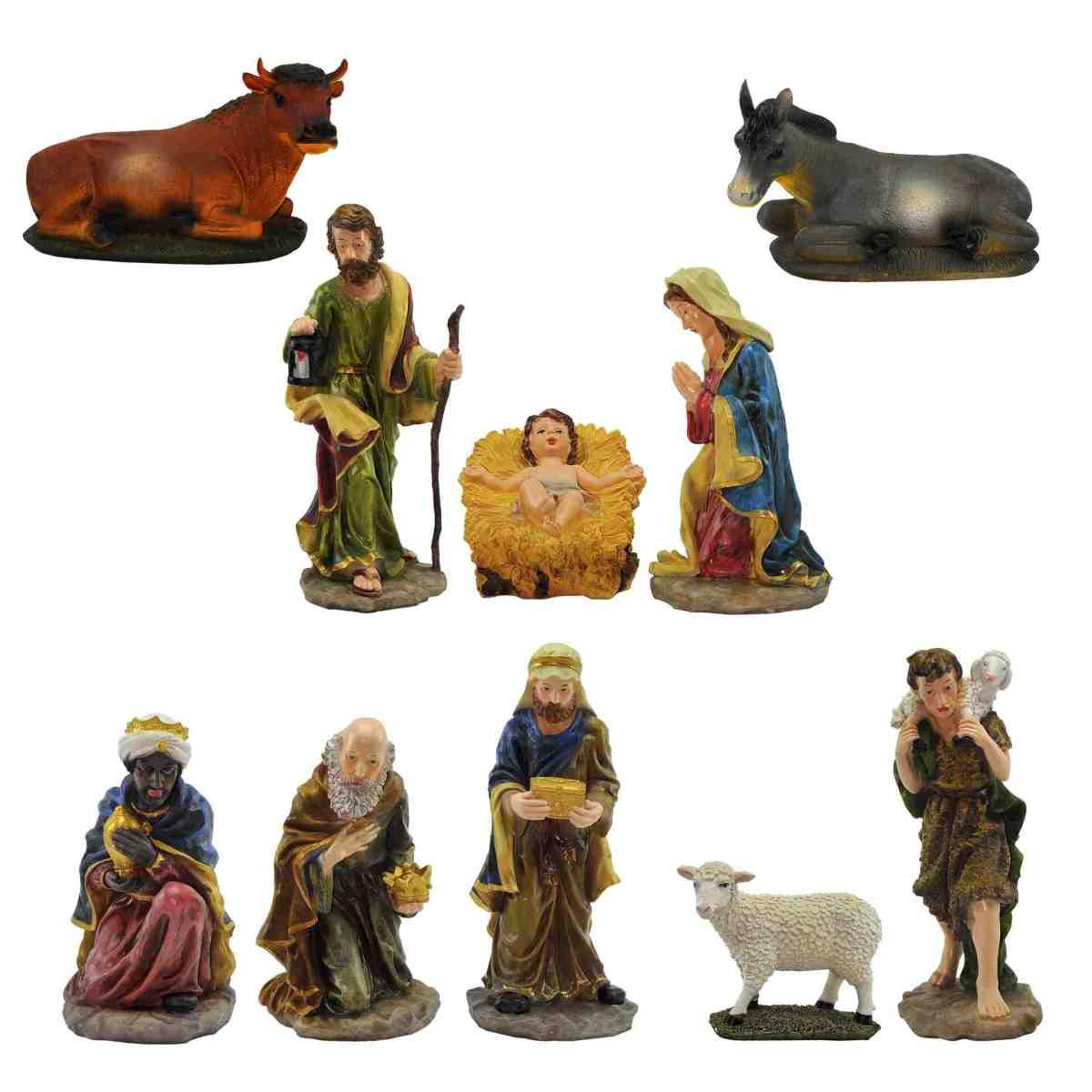 Nativit cm.50 Set da 10 Pz. | Rossi Rosa