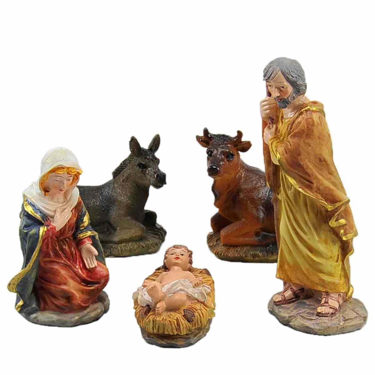 Nativit cm.15 Set da 5 Pz. | Rossi Rosa
