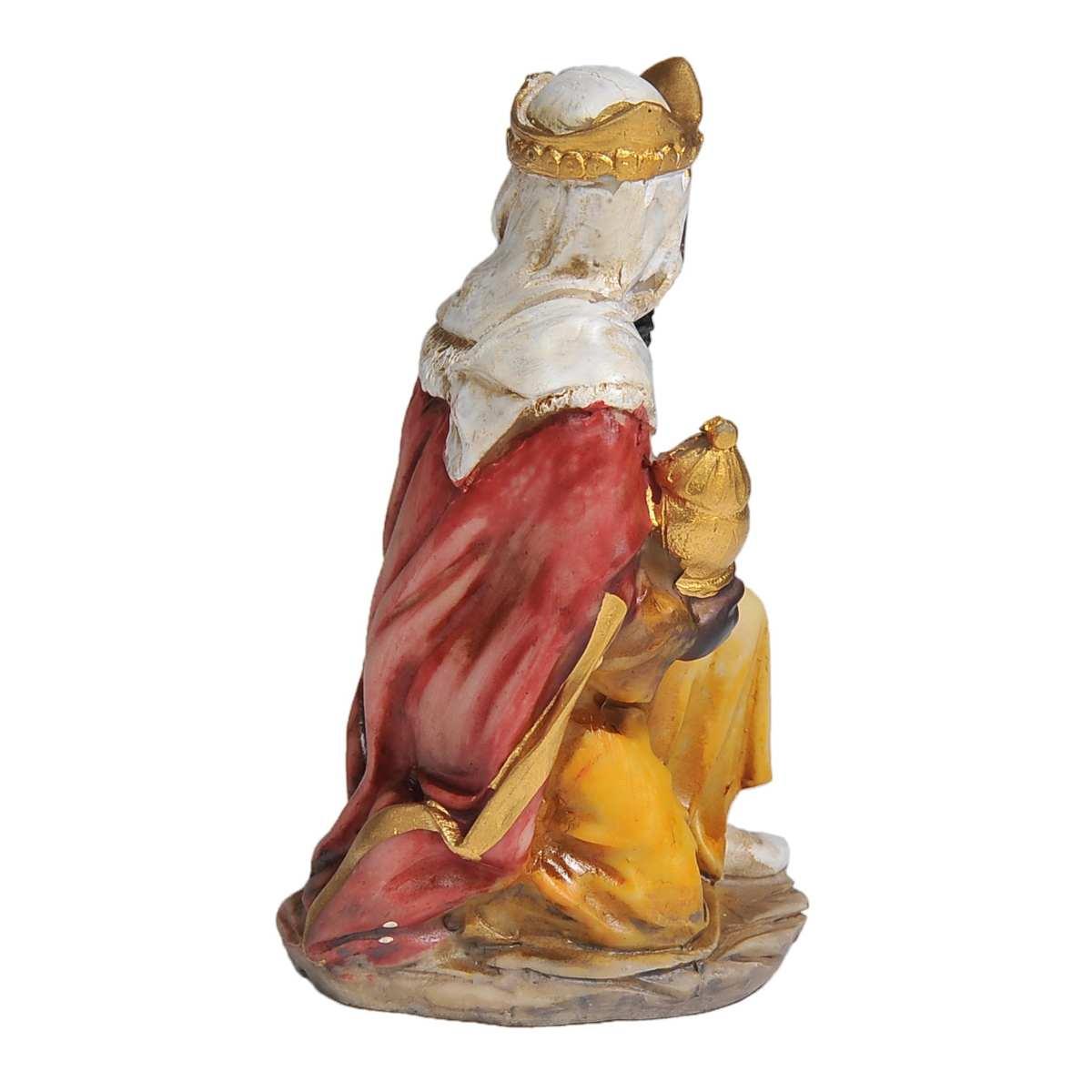 Statua Re Magi cm.12 con Pastore e Pecora Set da 5 Pz. | Rossi Rosa