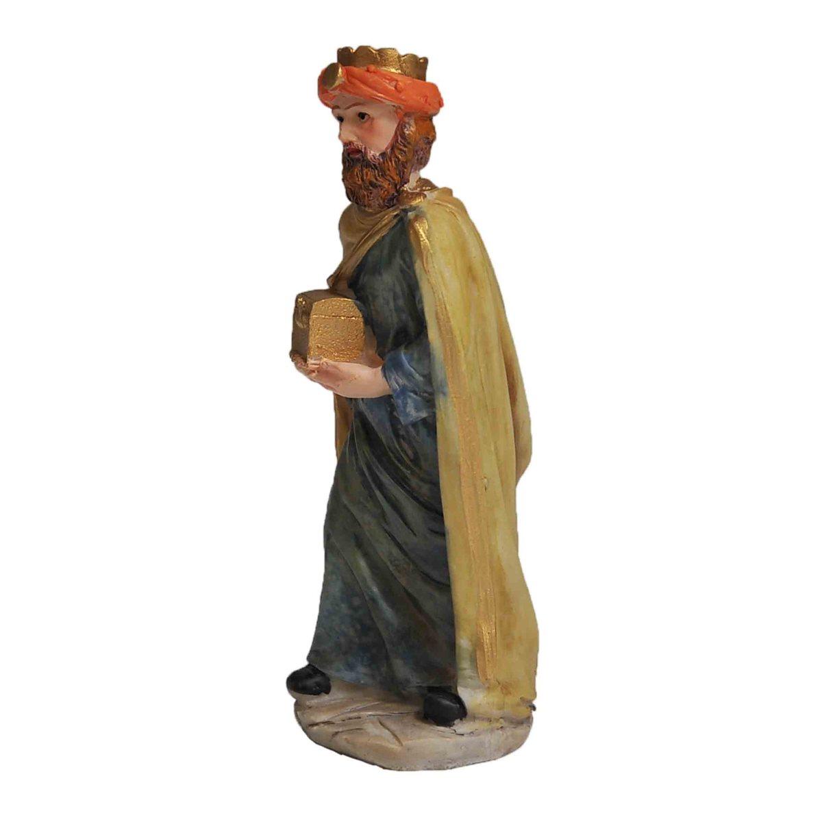 Statua Re Magi cm.12 con Pastore e Pecora Set da 5 Pz. | Rossi Rosa