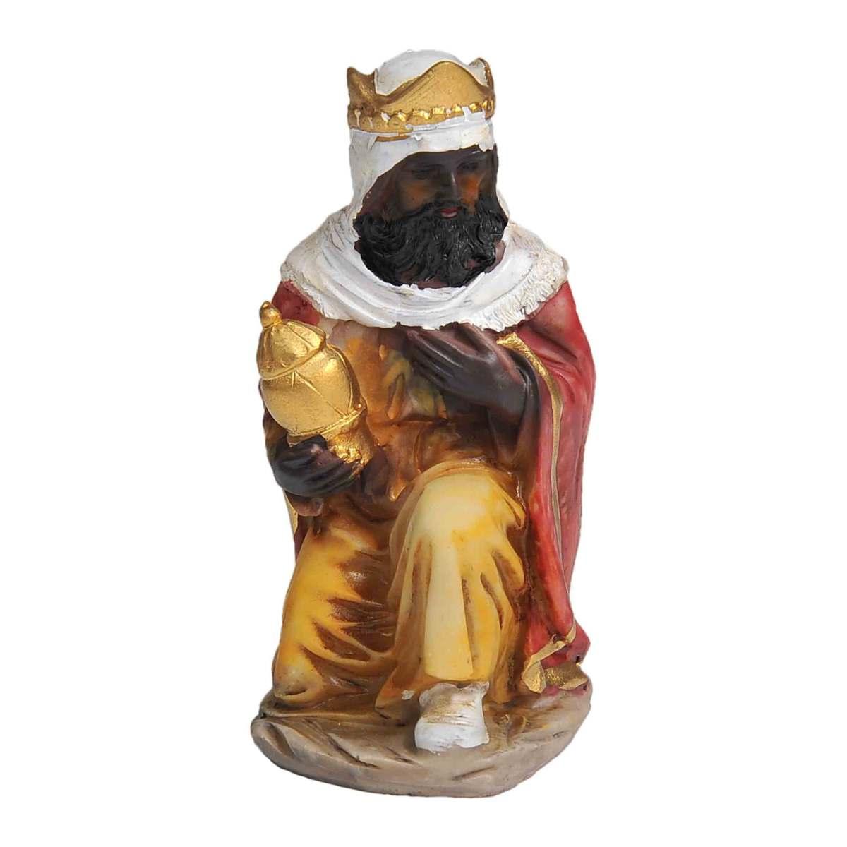 Statua Re Magi cm.12 con Pastore e Pecora Set da 5 Pz. | Rossi Rosa