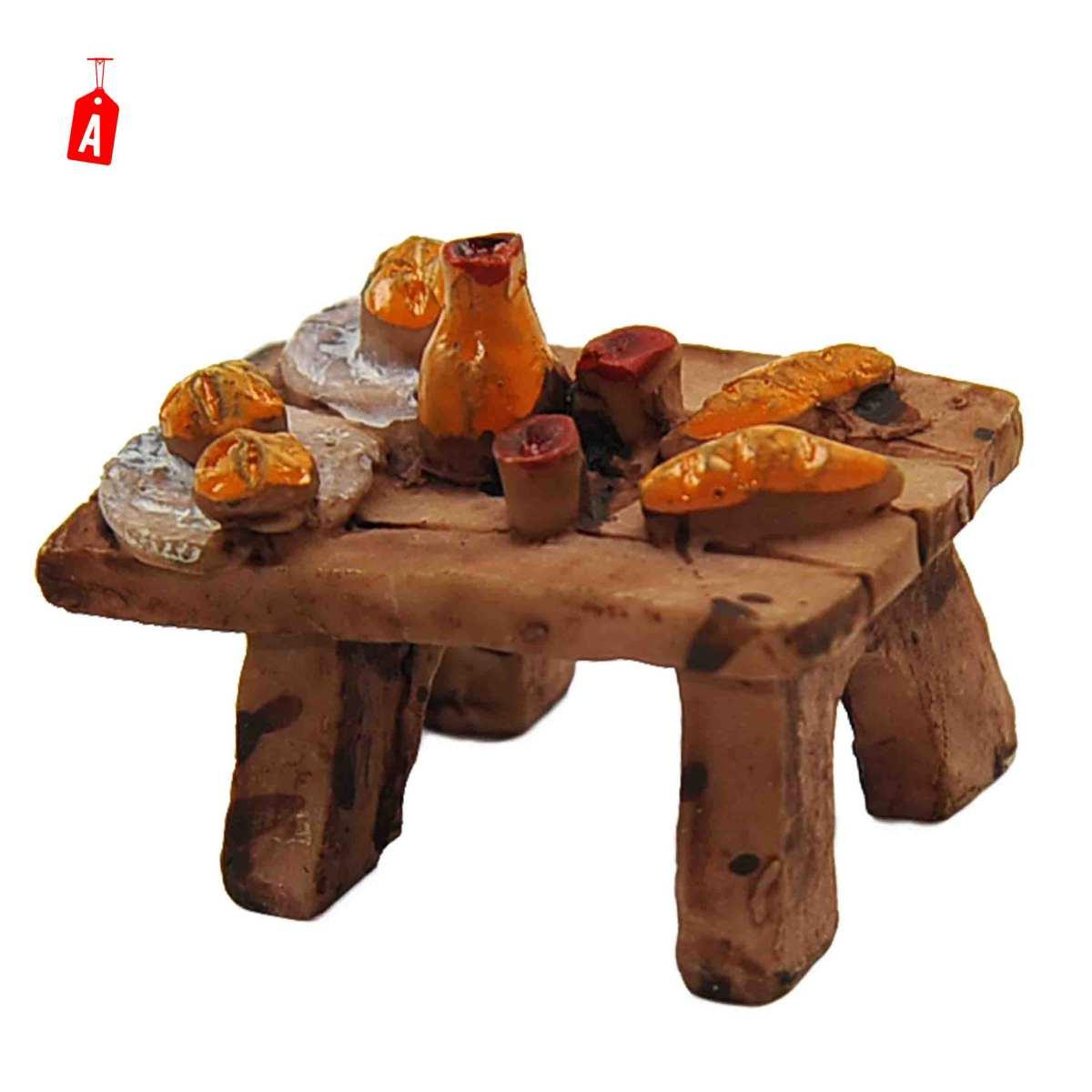 Tavolo con Alimenti Assortiti in cm.5x3xH4 2 Modelli | Rossi Rosa