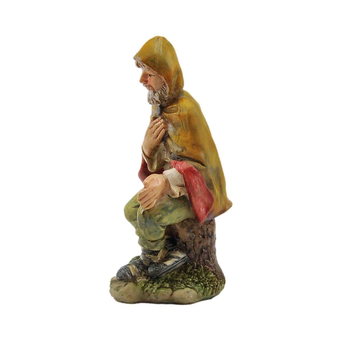 Statua cm.15 Pastore Seduto | Rossi Rosa
