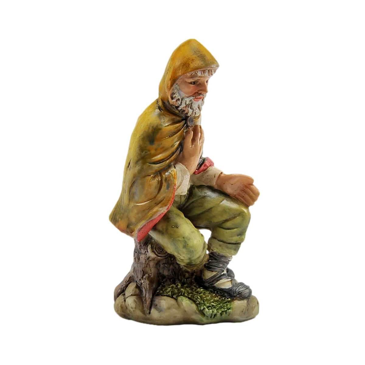 Statua cm.15 Pastore Seduto | Rossi Rosa