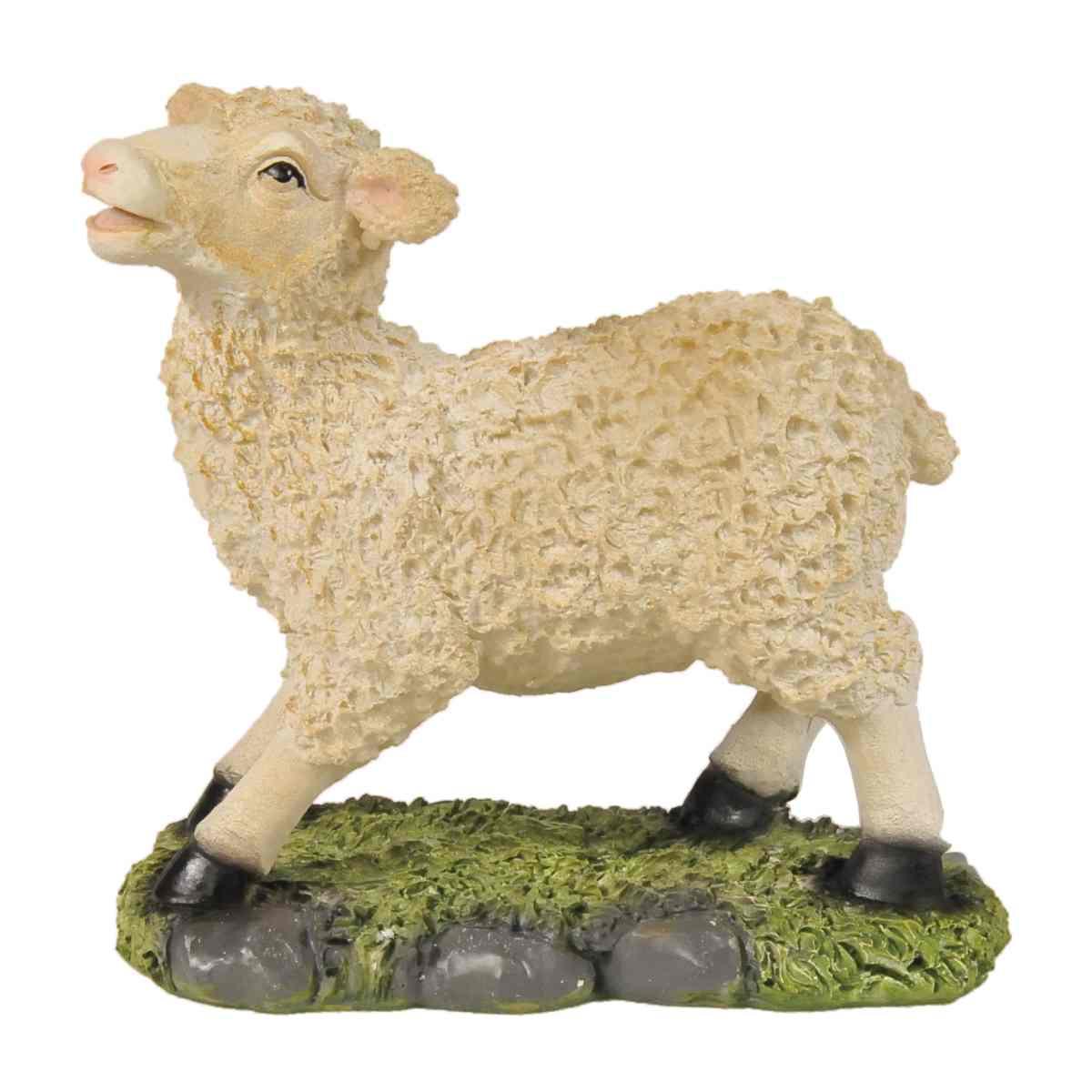 Statua Re Magi cm.39/53 con Pastore e Pecora Set da 5 Pz. | Rossi Rosa