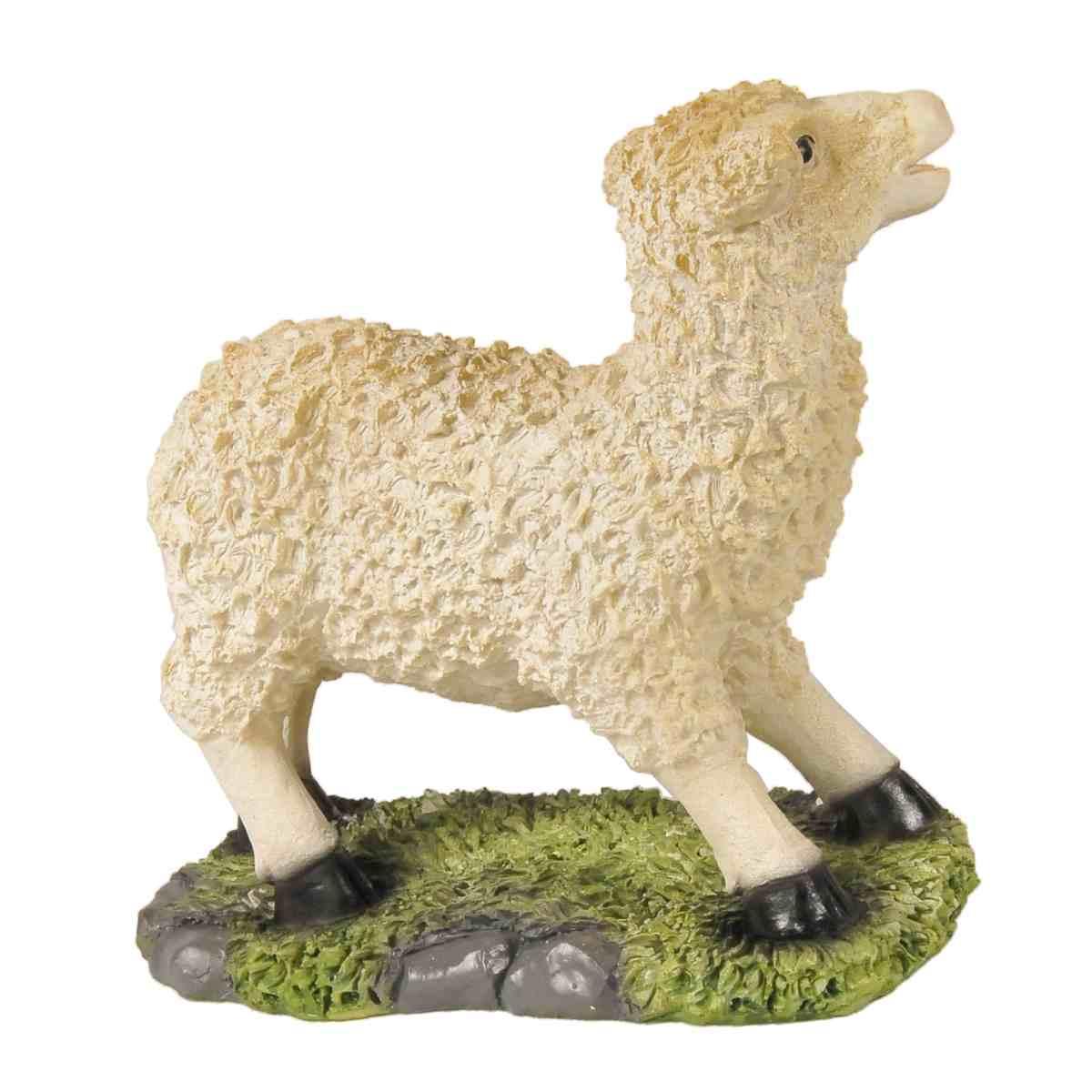 Statua Re Magi cm.39/53 con Pastore e Pecora Set da 5 Pz. | Rossi Rosa