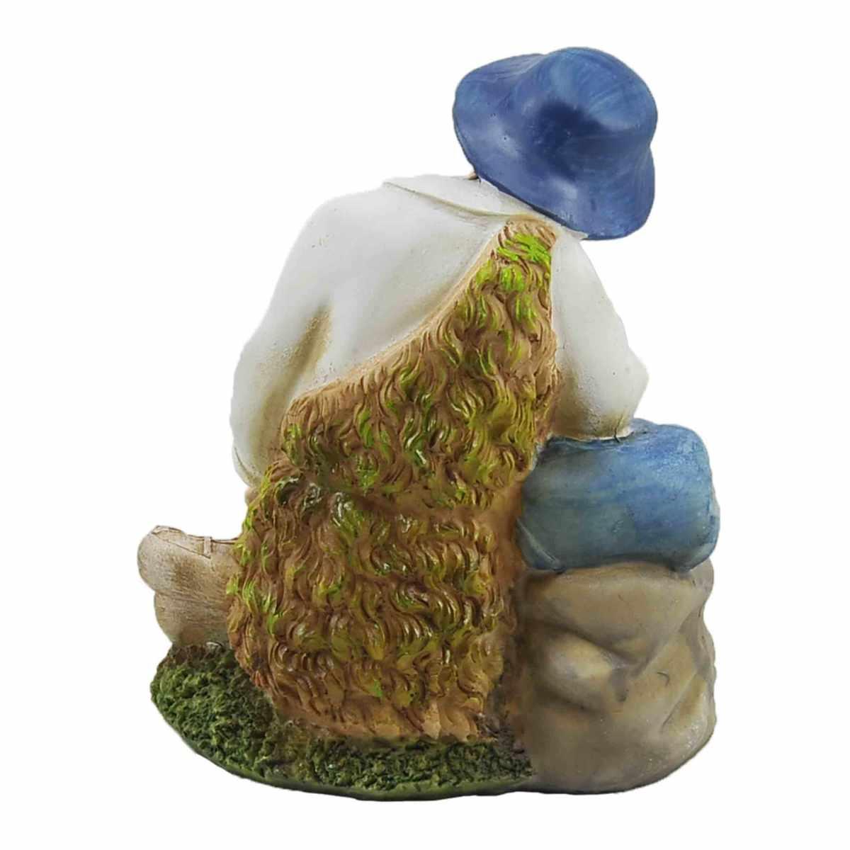 Statua cm.30 Pastore Seduto con Bisaccia | Rossi Rosa