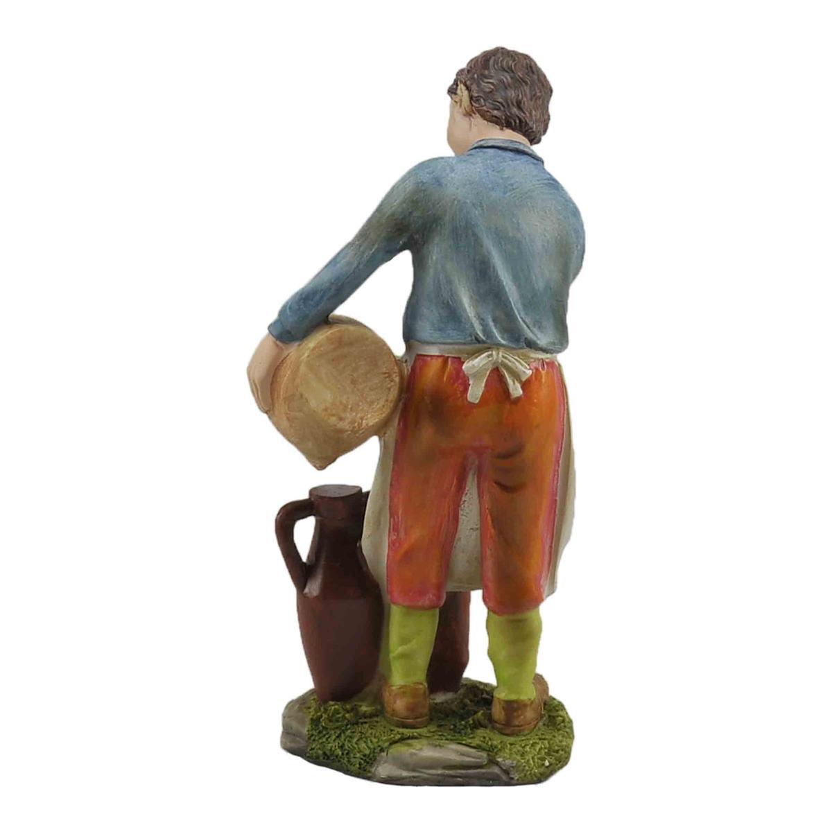 Statua cm.30 Vinaio con Anfore e Boccale | Rossi Rosa