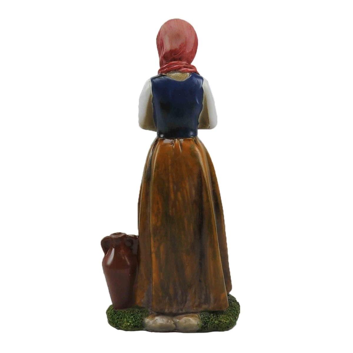 Statua cm.30 Donna con Anfora e Mani Giunte | Rossi Rosa