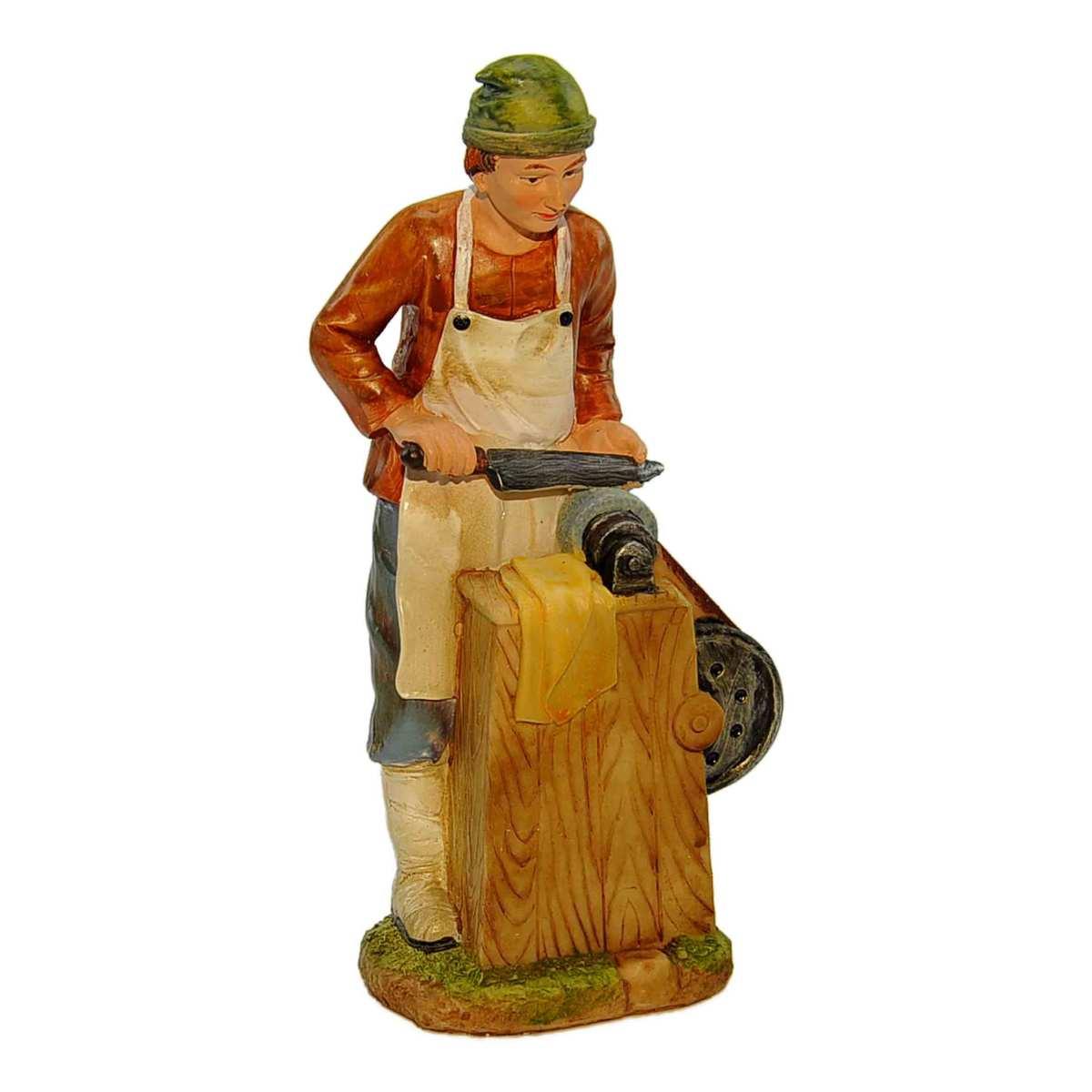 Statua cm.20 Arrotino con Banco | Rossi Rosa