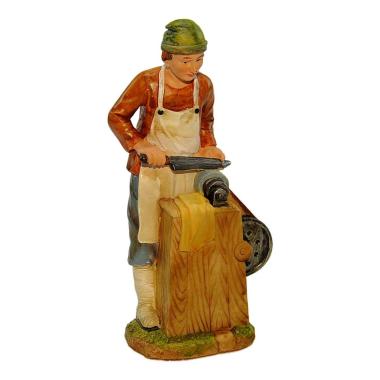 Statua cm.20 Arrotino con Banco | Rossi Rosa