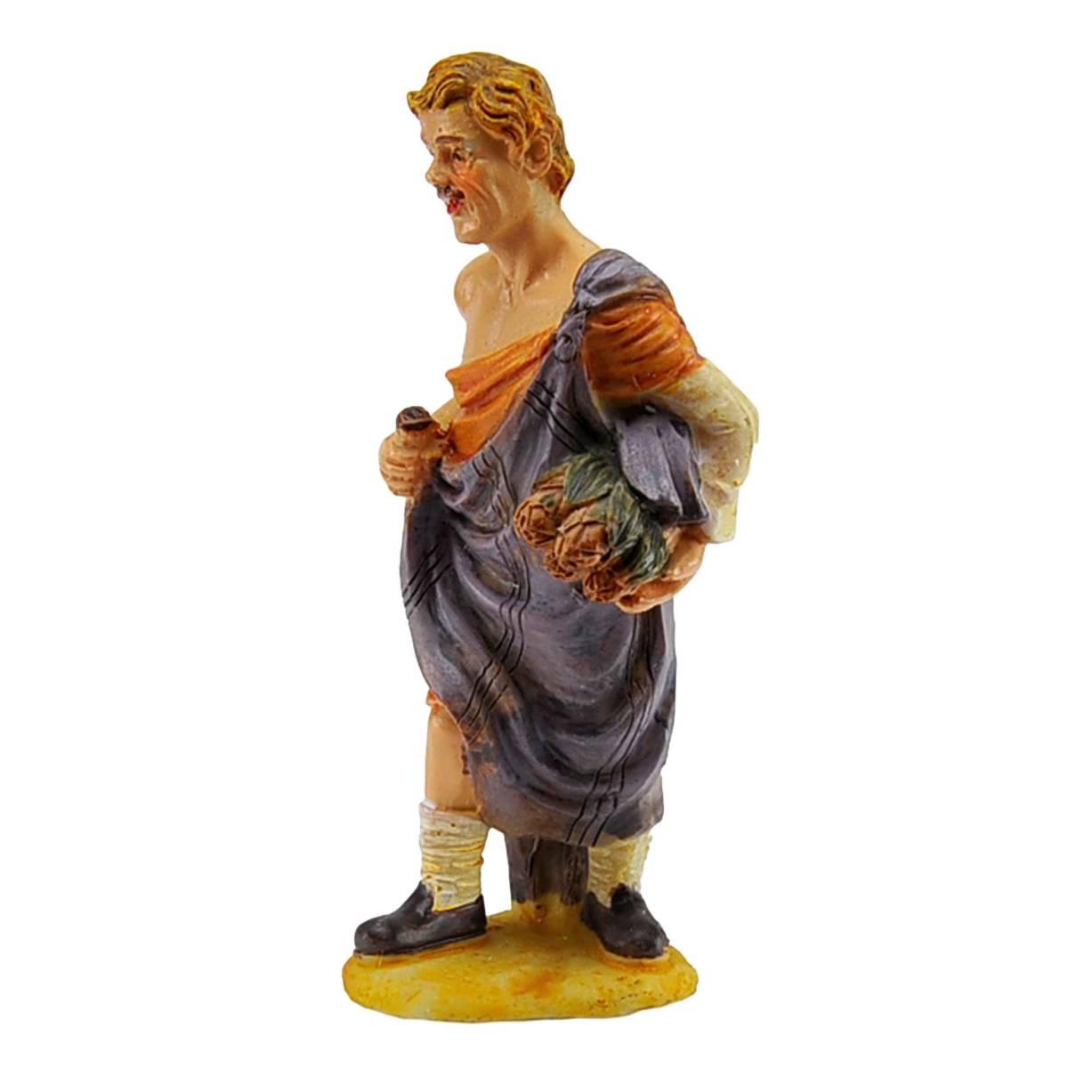 Statua cm.10 Pastore con Carciofi | Rossi Rosa