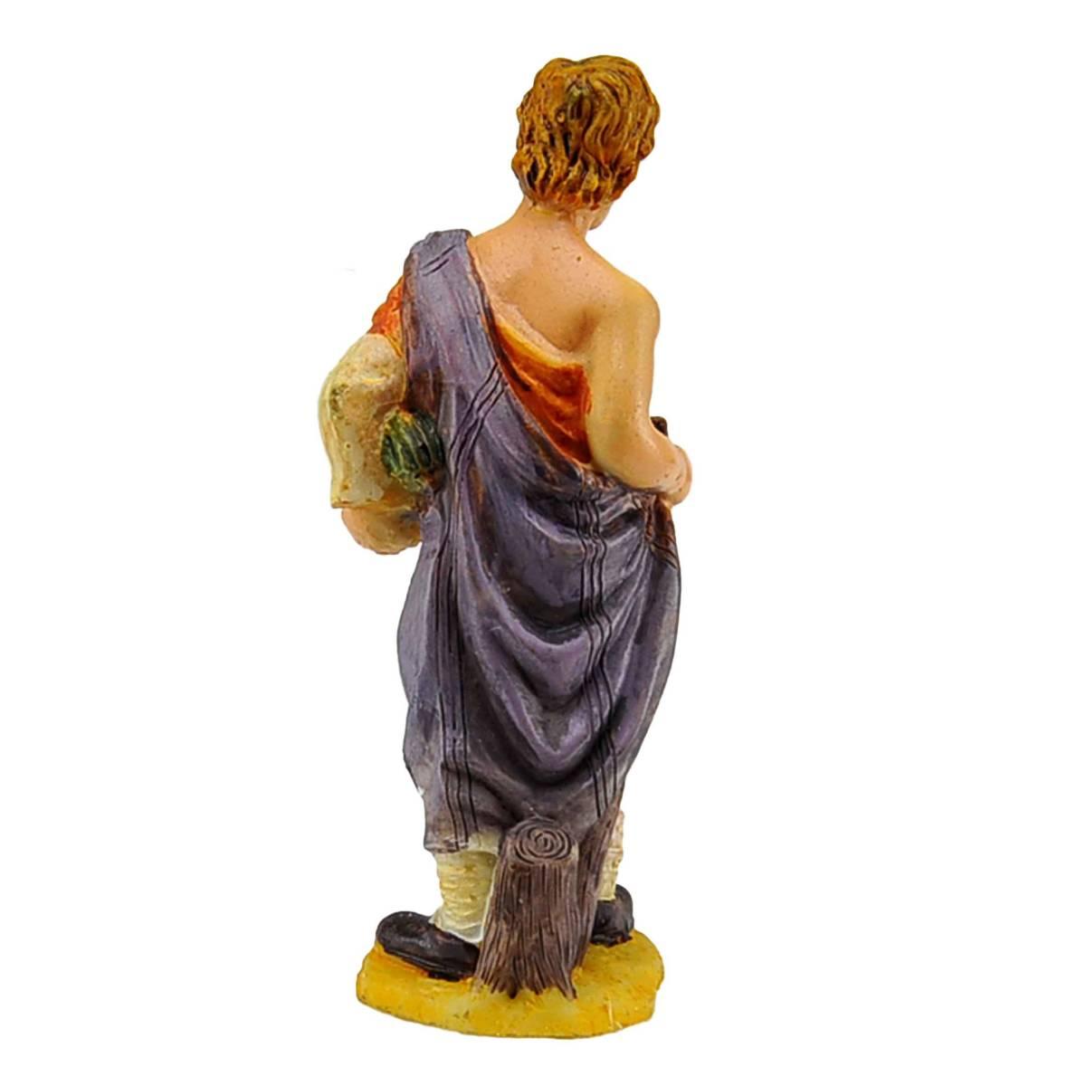 Statua cm.10 Pastore con Carciofi | Rossi Rosa