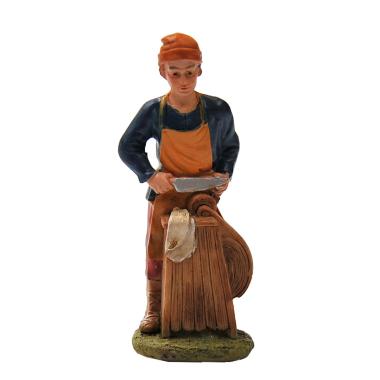 Statua cm.10 Arrotino con Banco | Rossi Rosa