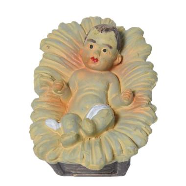 Statua Ges Bambino cm.10 con Culla cm.4 | Rossi Rosa