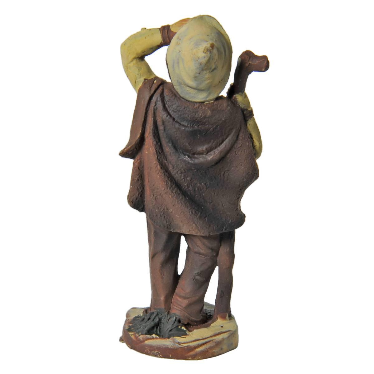 Statua cm.10 Pastore con Bastone | Rossi Rosa