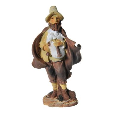 Statua cm.10 Pastore con Zampogna | Rossi Rosa