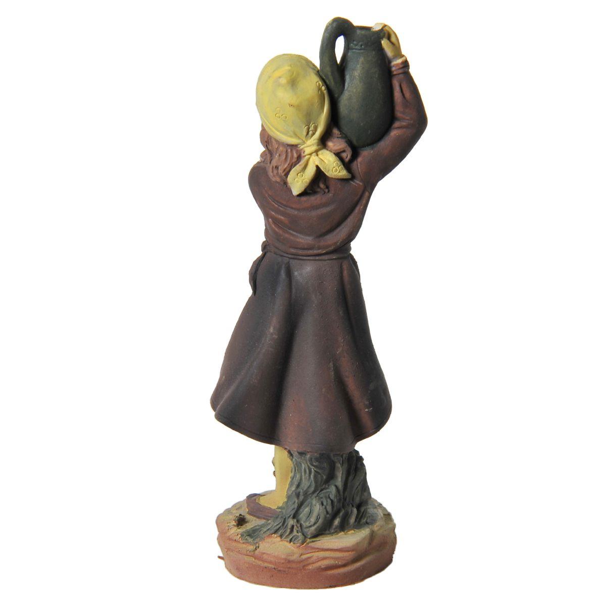 Statua cm.10 Donna con Brocca | Rossi Rosa