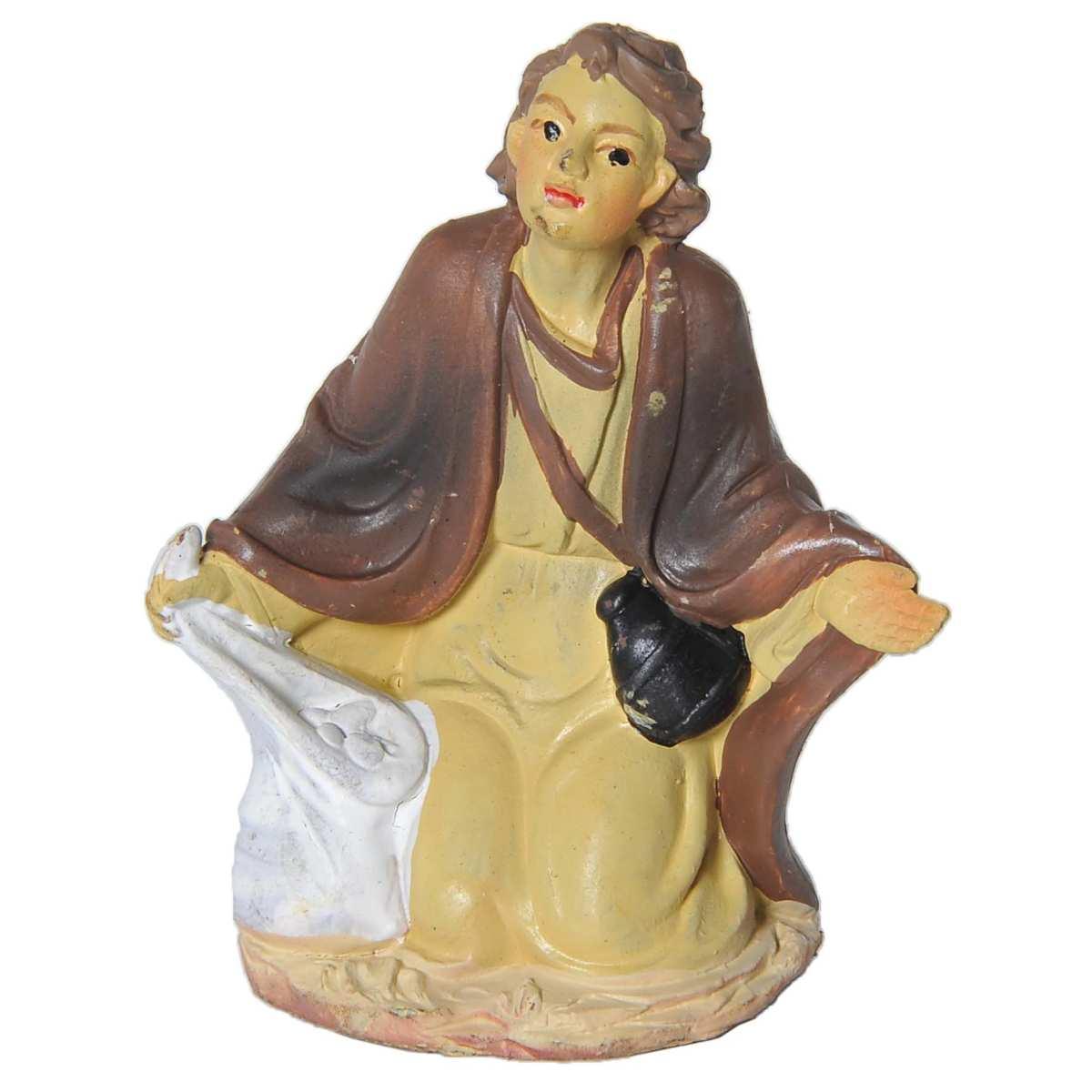 Statua cm.10 Pastore Seduto | Rossi Rosa