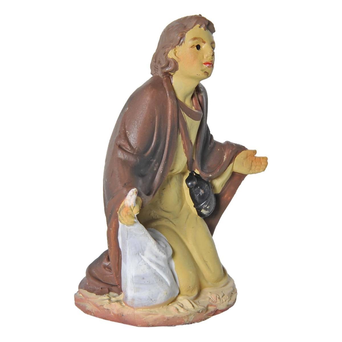 Statua cm.10 Pastore Seduto | Rossi Rosa