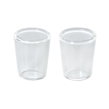 Bicchiere Vetro mm.12x15 Set pz.2 | Rossi Rosa