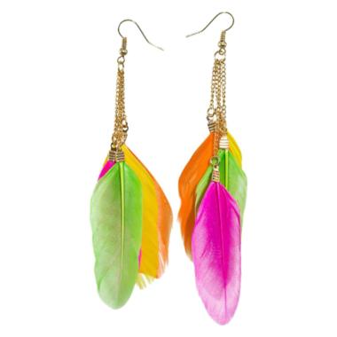 Orecchini con Piume Colorate |Orlob