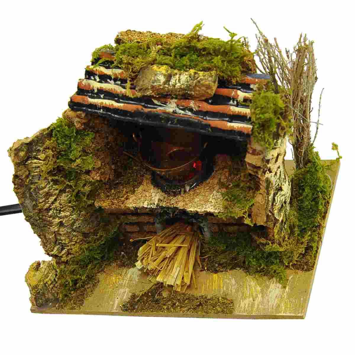 Cucina Elettrica con Lampadina Effetto Fiamma cm.15x11xH15 | Rossi Rosa