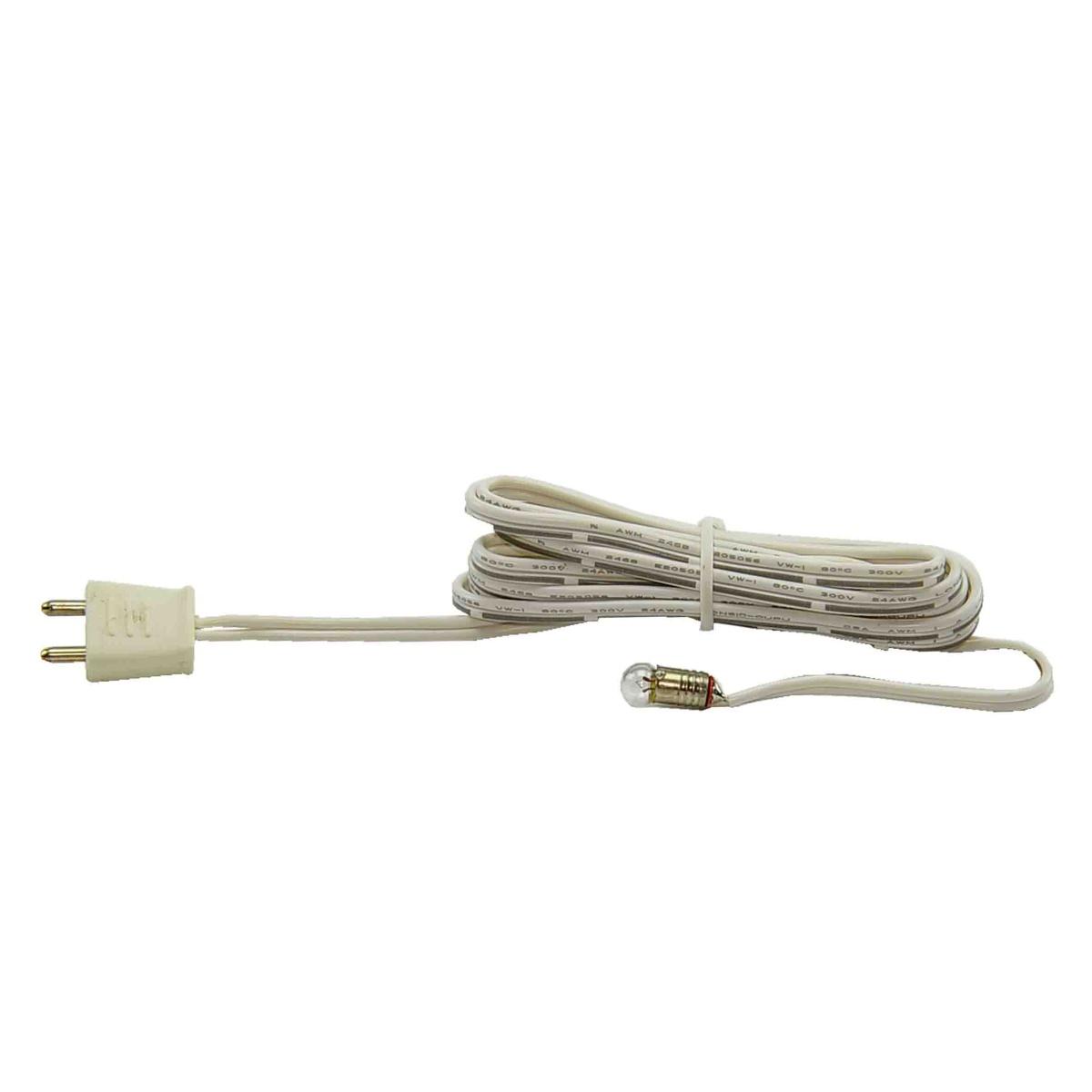 Cablaggio E5,5 con Lampadina Trasparente Filo Bianco 3.5V | Rossi Rosa