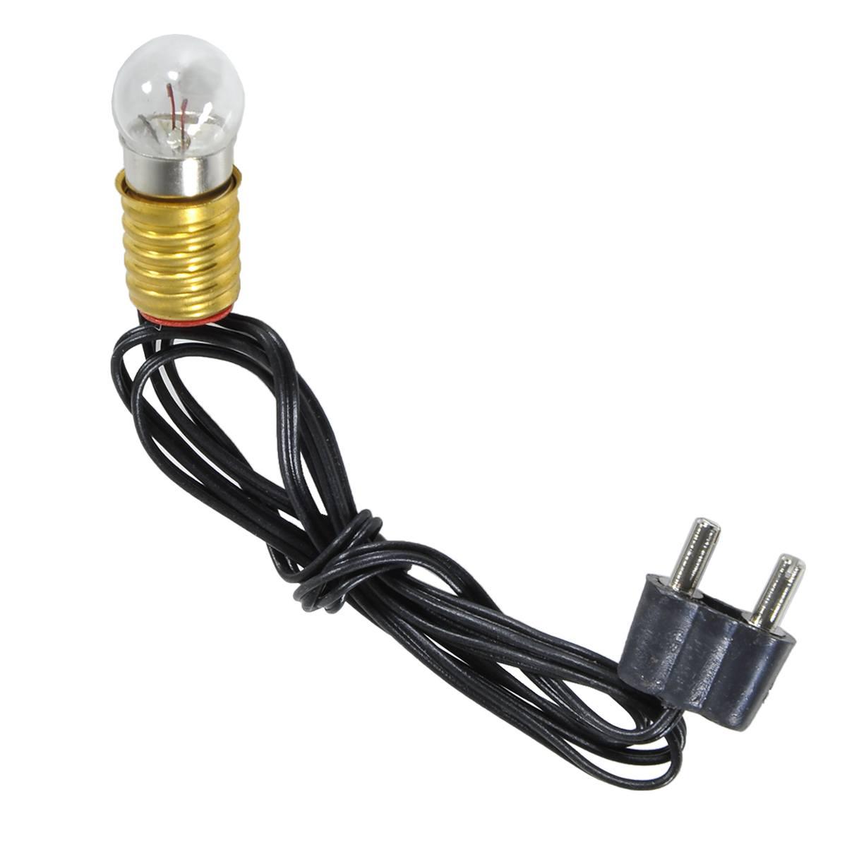 Cablaggio E5,5 con Lampadina Trasparente Filo Nero 3.5V | Rossi Rosa