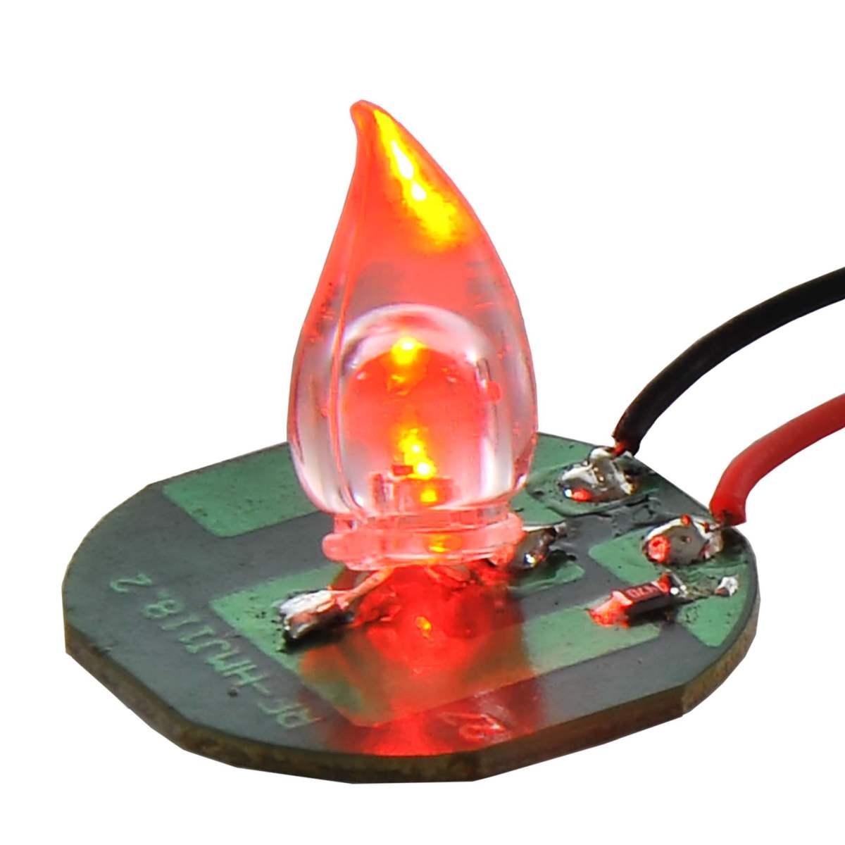 Luce 1 LED Effetto Fuoco Tremolante a Batterie 2030 | Rossi Rosa