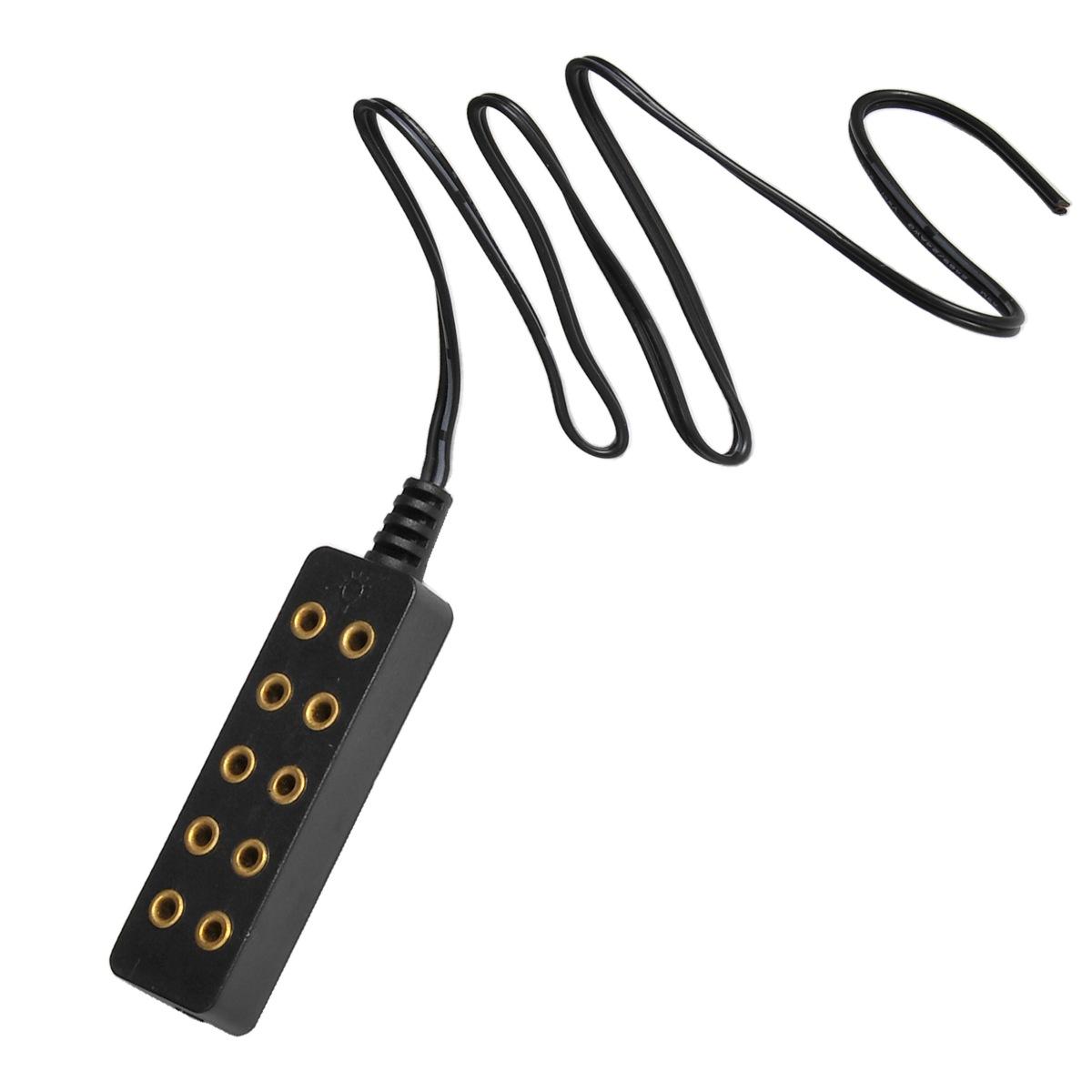 Multipresa Nera 5 Prese 3,5V mm.60x17x10 | Rossi Rosa