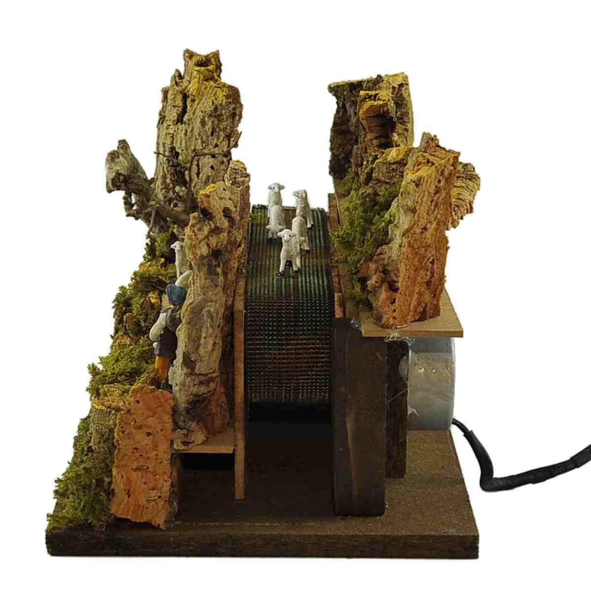 Gregge in Movimento con Pastore cm.33x19x23 | Rossi Rosa