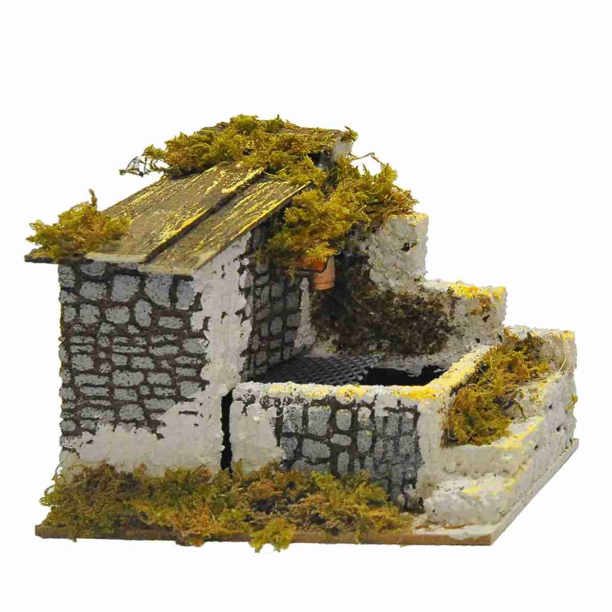 Fontana Elettrica Angolare Con Tetto cm.10x15xH15 | Rossi Rosa