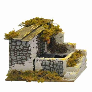 Fontana Elettrica Angolare Con Tetto cm.10x15xH15 | Rossi Rosa