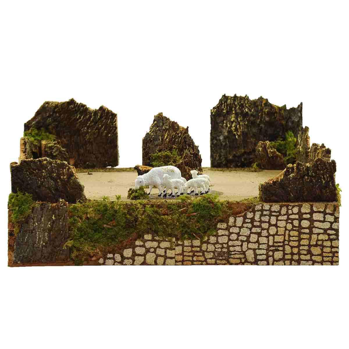 Gregge con Movimento Rotativo cm.30x25x13,5 | Rossi Rosa