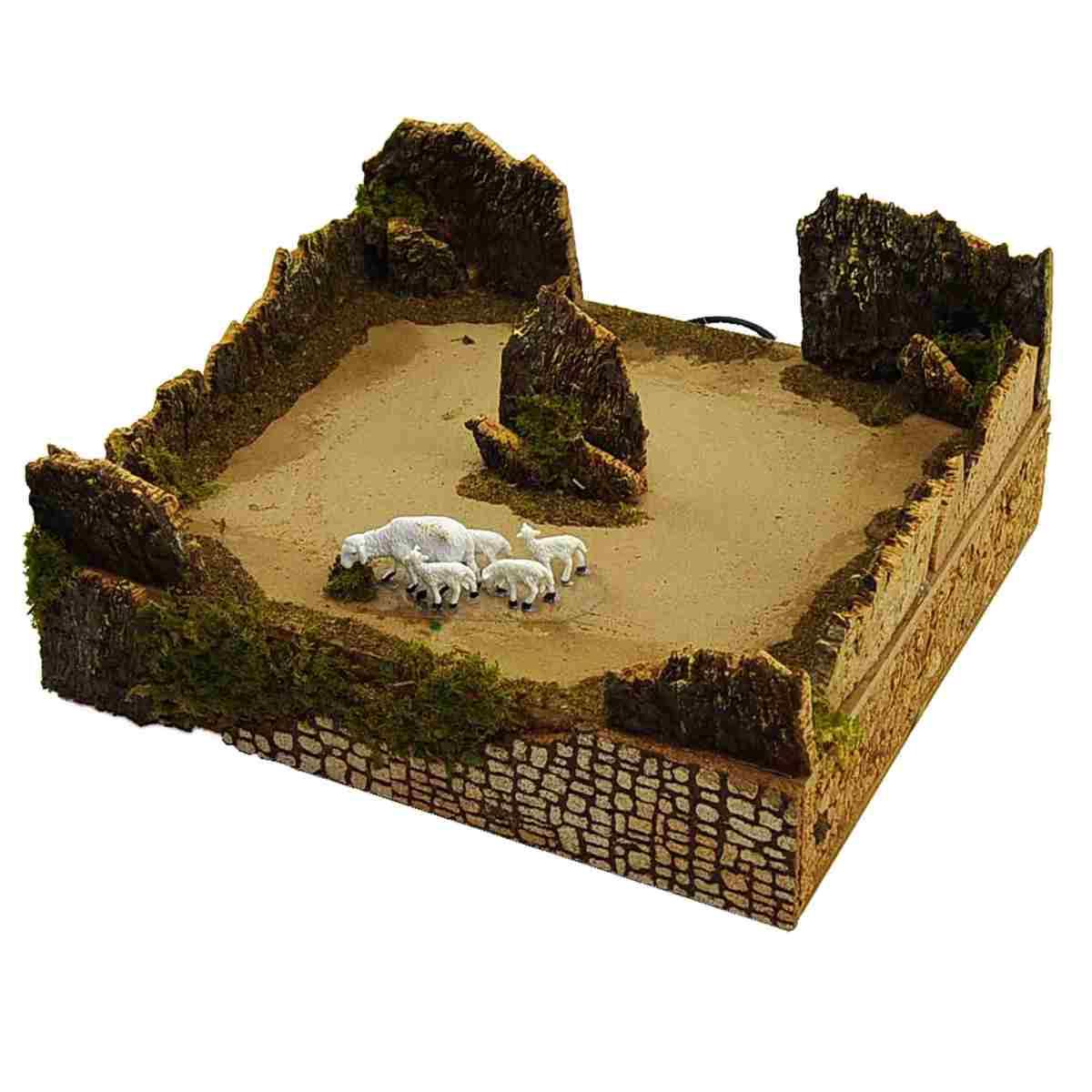 Gregge con Movimento Rotativo cm.30x25x13,5 | Rossi Rosa