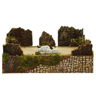 Gregge con Movimento Rotativo cm.30x25x13,5 | Rossi Rosa