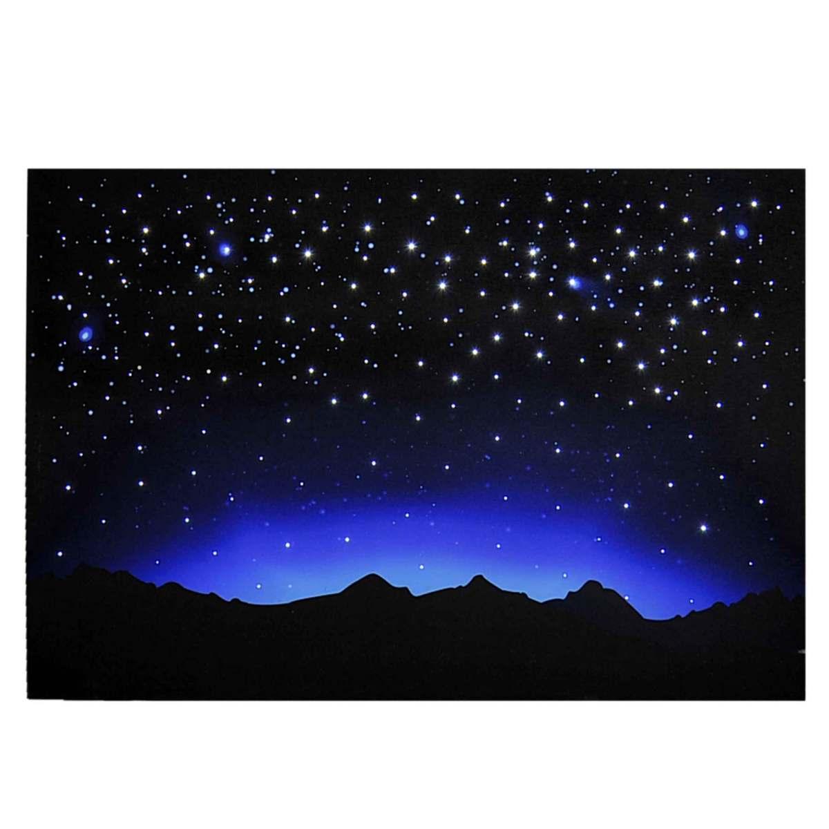 Pannello Cielo e Montagne Stelle Luminose a Fibra Ottica cm.60x2x40 | Rossi Rosa