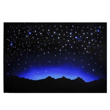Pannello Cielo e Montagne Stelle Luminose a Fibra Ottica cm.60x2x40 | Rossi Rosa