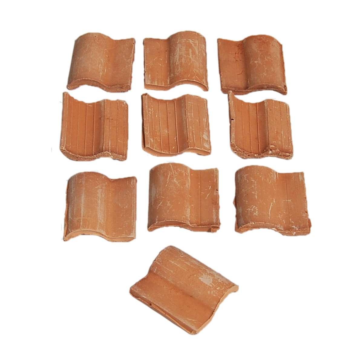 Tegole Romana Terracotta mm.30x7x25 Set pz.10 | Rossi Rosa