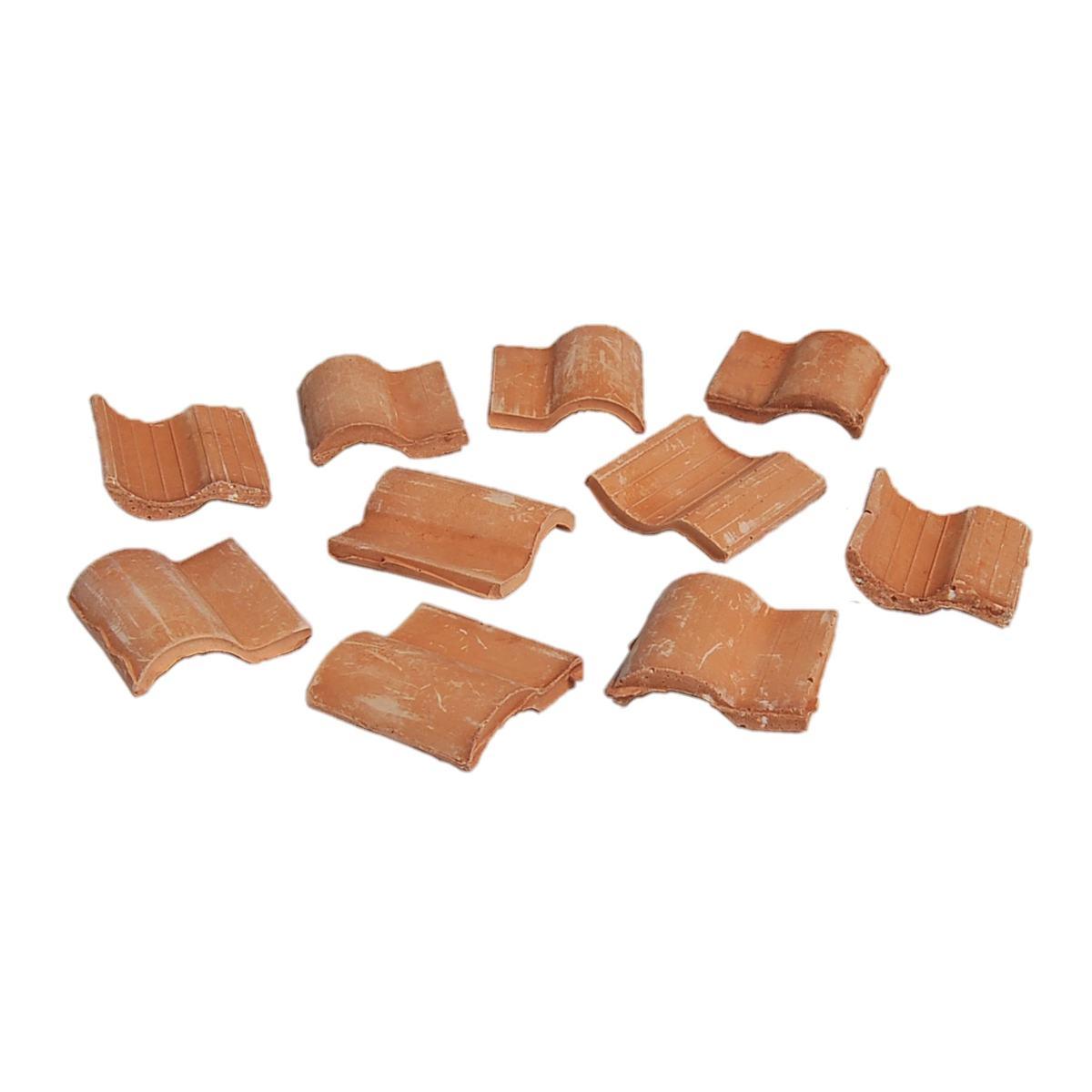 Tegole Romana Terracotta mm.30x7x25 Set pz.10 | Rossi Rosa