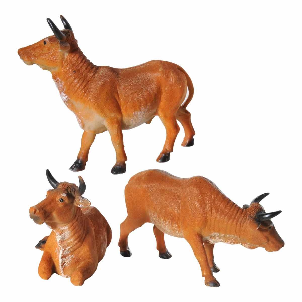 Bue cm.9/12 Set pz.3 | Rossi Rosa