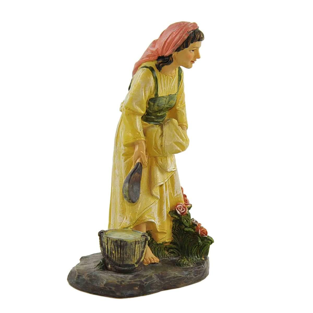 Statua cm.20 Fiorai con Carretto Set pz.3 | Rossi Rosa