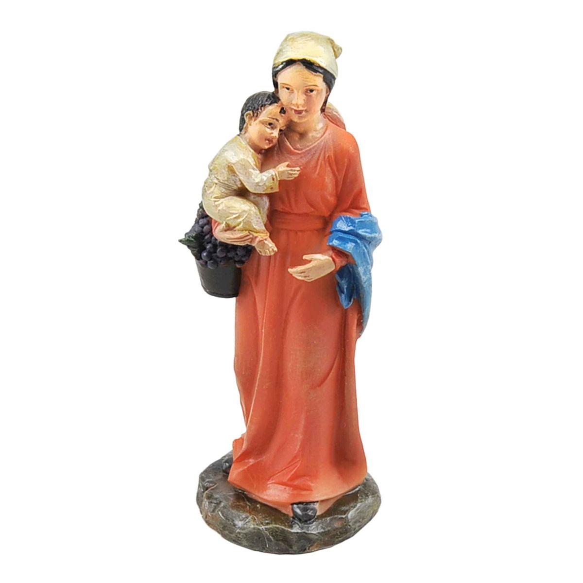 Statua cm.13 Fruttivendolo con Banco Set pz.4 | Rossi Rosa