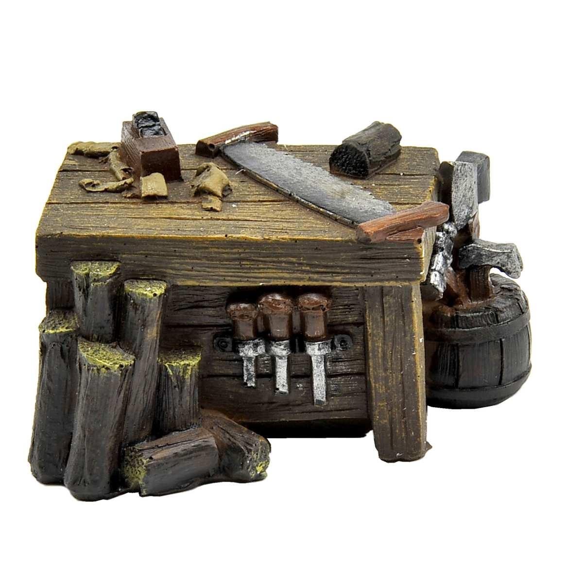 Statua cm.13 Falegnami con Banco Set pz.3 | Rossi Rosa