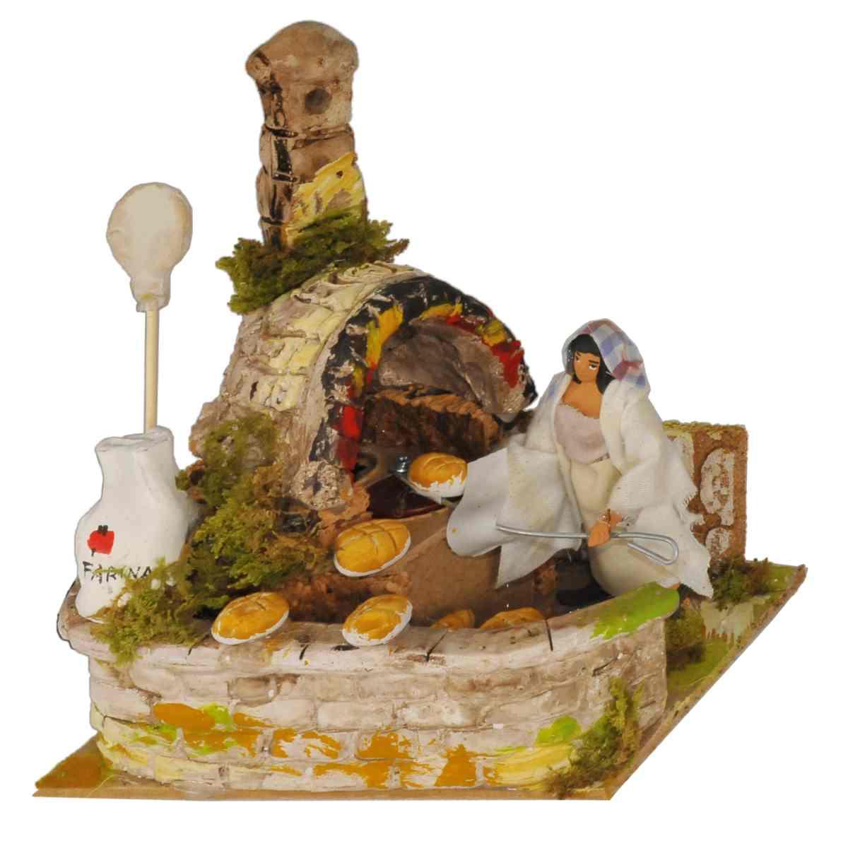 Statua con Movimento - Fornaia e Fuoco cm.12 | Rossi Rosa