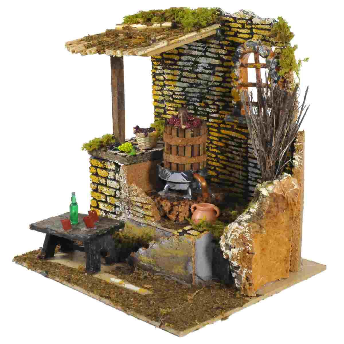 Fontana Elettrica con Torchio Uva Elettrico cm.24x21x25 | Rossi Rosa